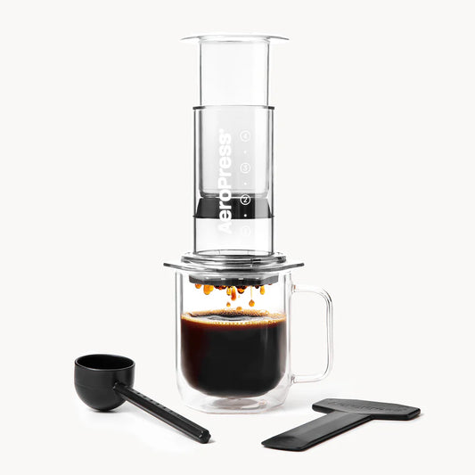 AeroPress Clear Coffee Maker | Lightweight Travel Coffee Press for Home, Camp & Field Brewing