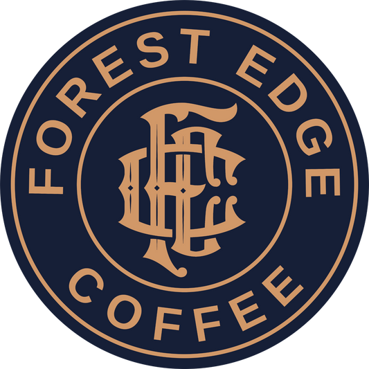 Forest Edge Coffee Monogram Sticker — 2⅜" Vinyl